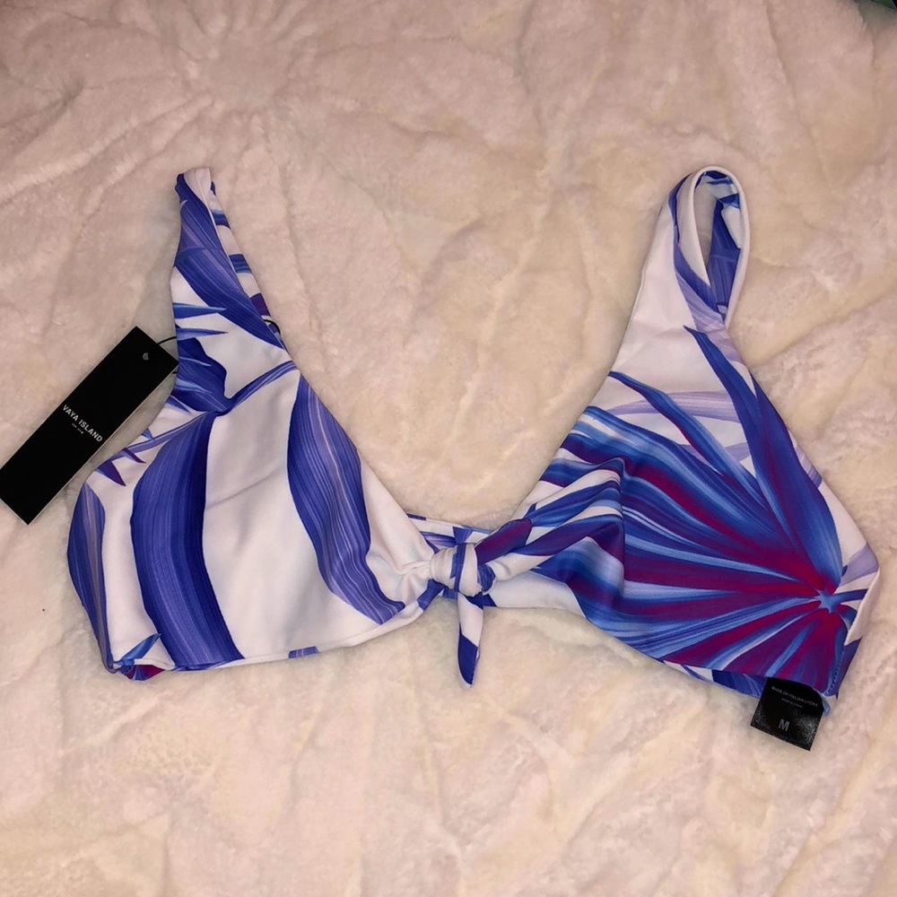 vaya island jaye purple palomino tie top